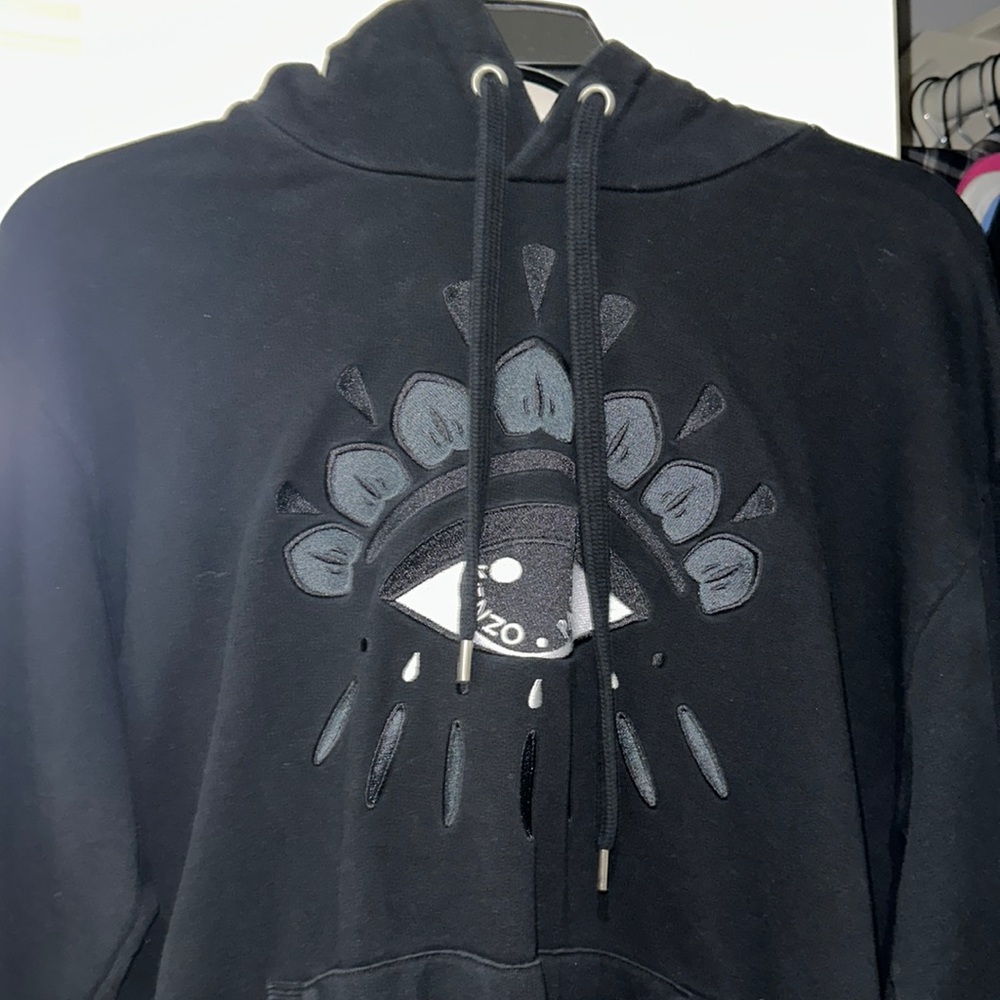 Black kenzo eye logo men’s hoodie (XL, but runs small, closer to medium/large)